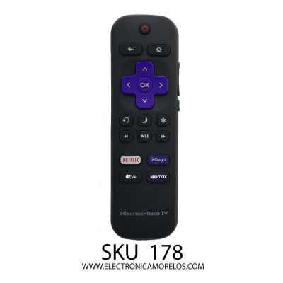CONTROL REMOTO PARA SMART TV HISENSE ROKU (ORIGINAL, NUEVO) / NUMERO DE PARTE RC-ALIR / 3226001217 / RC18F-T5 / RC18F-T8